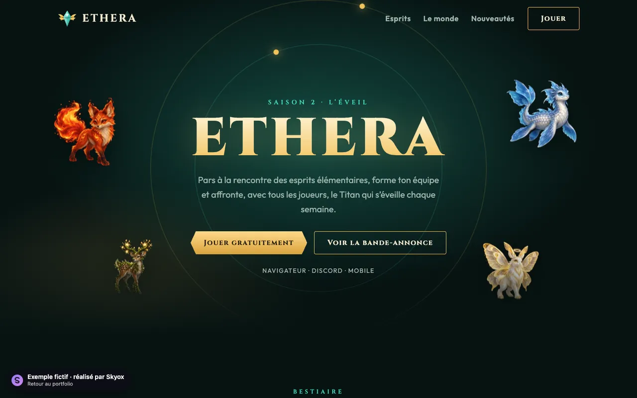 Site du jeu Ethera