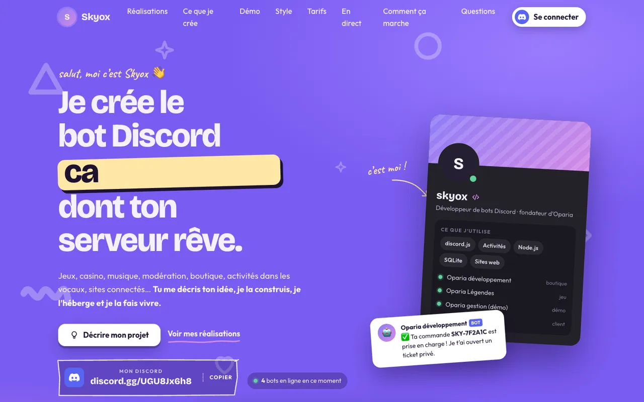 Le site Skyox